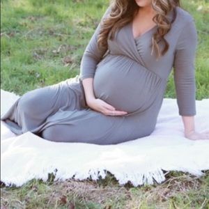 green maternity dress